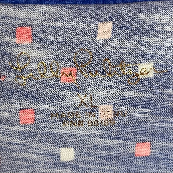 Lilly Pulitzer Etta V-Neck Lilly Squared Size XL - Picture 7 of 8